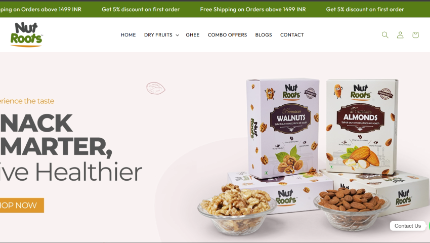 Nutroots - Premium Dry Fruits & Healthy Snacks E-Commerce Store